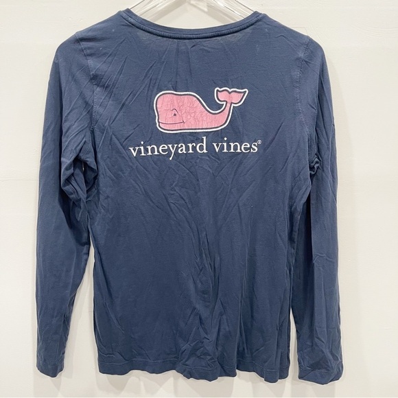Vineyard Vines Long Sleeve VV Logo Tee Women’s Medium - Picture 3 of 9